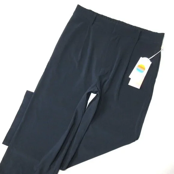 NWT Vuori VW4086 Villa Trouser in Ink Pleated Lightweight Wide Leg Pants L Short - Picture 2 of 5
